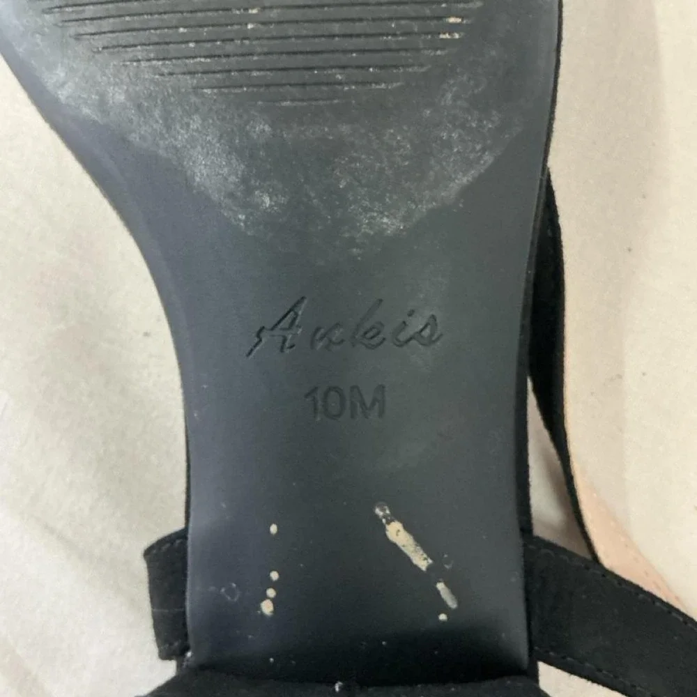 Alei's Black Ankle-Strap Block-Heel Sandals – Size 10